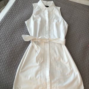 Banana Republic white button up dress